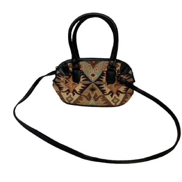 Boho Tapestry Mini Purse with Optional Crossbody Strap - Picture 2 of 5